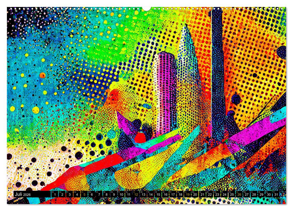 Abstrakte Farbdynamik (CALVENDO Premium Wandkalender 2026)