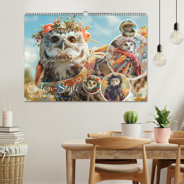 Eulen-Style. Noble Trendsetter (CALVENDO Wandkalender 2026)