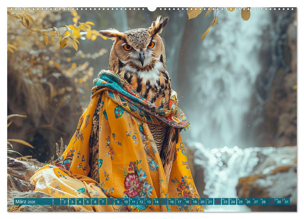 Eulen-Style. Noble Trendsetter (CALVENDO Wandkalender 2026)