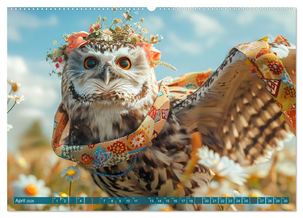 Eulen-Style. Noble Trendsetter (CALVENDO Wandkalender 2026)