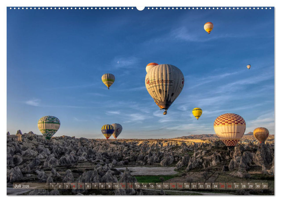 Heißluftballons Die sanften Riesen (CALVENDO Premium Wandkalender 2026)