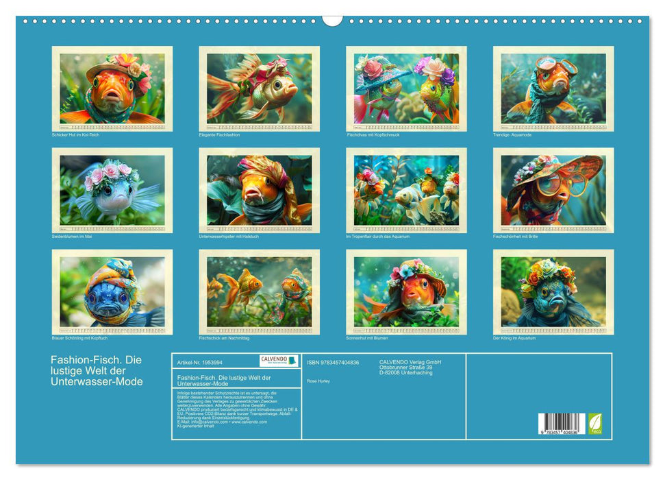 Fashion-Fisch. Die lustige Welt der Unterwasser-Mode (CALVENDO Wandkalender 2026)