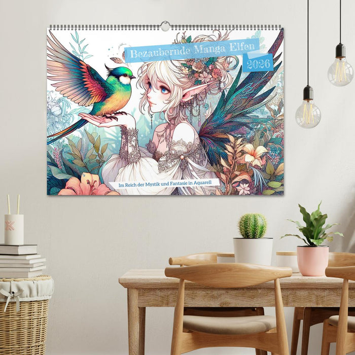 Bezaubernde Manga Elfen (CALVENDO Wandkalender 2026)