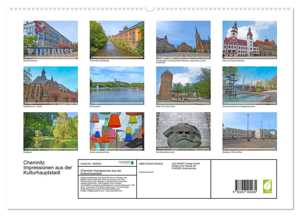 Chemnitz Impressionen aus der Kulturhauptstadt (CALVENDO Premium Wandkalender 2026)