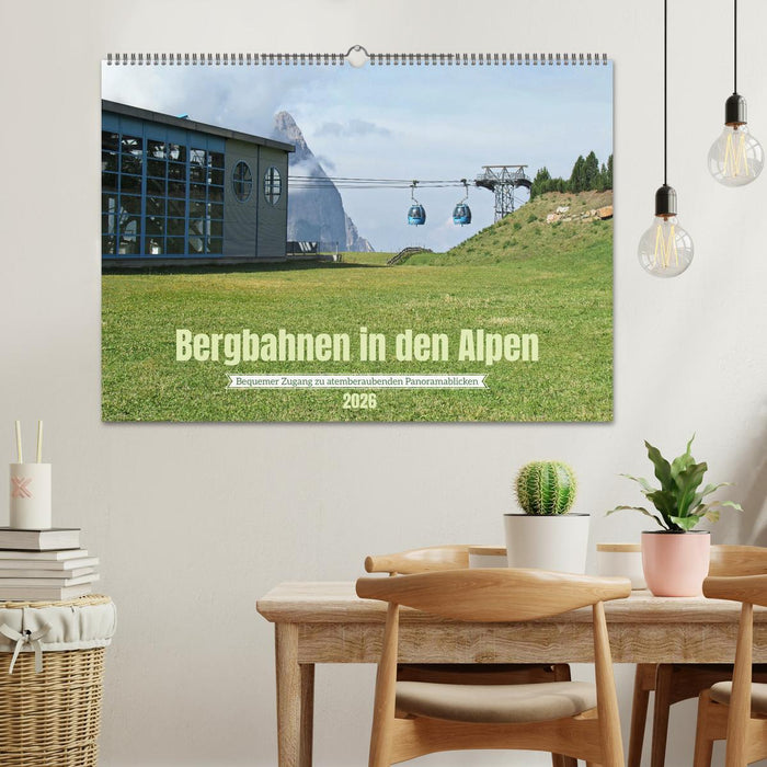 Bergbahnen in den Alpen (CALVENDO Wandkalender 2026)