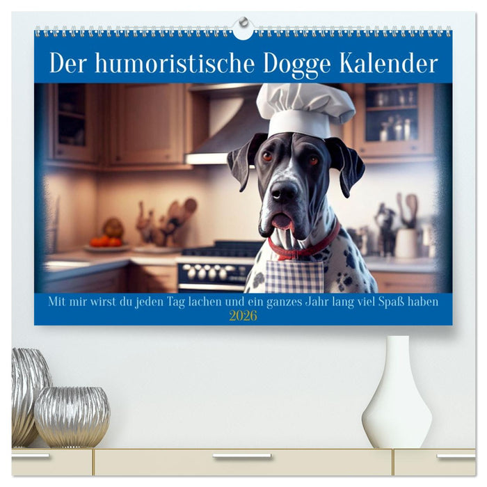 Der humoristische Dogge Kalender (CALVENDO Premium Wandkalender 2026)