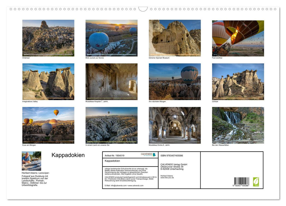 Kappadokien (CALVENDO Wandkalender 2026)