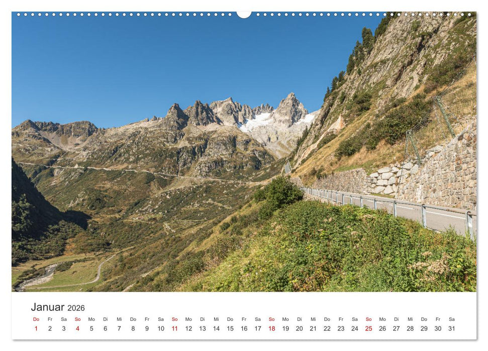 Schweizer Alpenpässe (CALVENDO Premium Wandkalender 2026)
