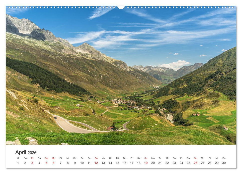Schweizer Alpenpässe (CALVENDO Premium Wandkalender 2026)