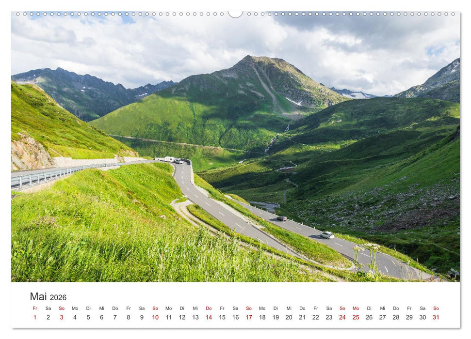 Schweizer Alpenpässe (CALVENDO Premium Wandkalender 2026)