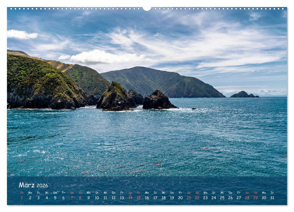 Magische Orte: Neuseeland (CALVENDO Premium Wandkalender 2026)