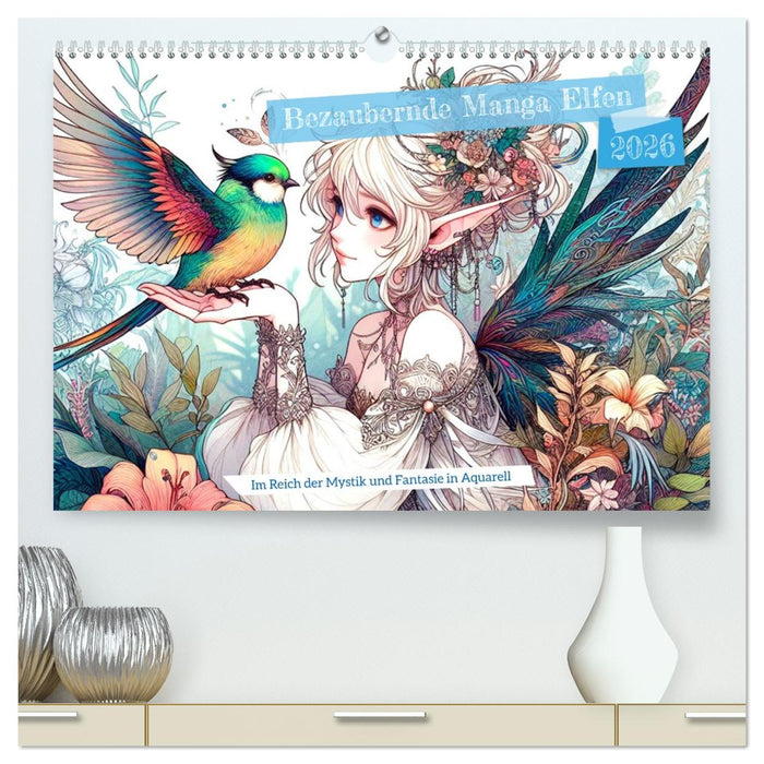 Bezaubernde Manga Elfen (CALVENDO Premium Wandkalender 2026)