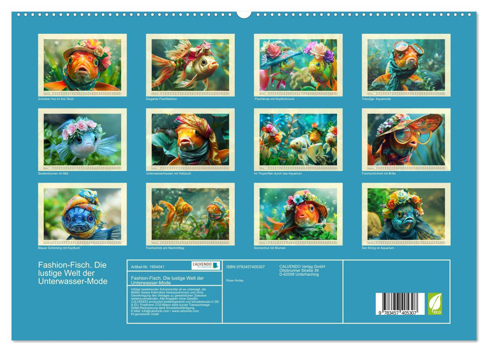 Fashion-Fisch. Die lustige Welt der Unterwasser-Mode (CALVENDO Premium Wandkalender 2026)