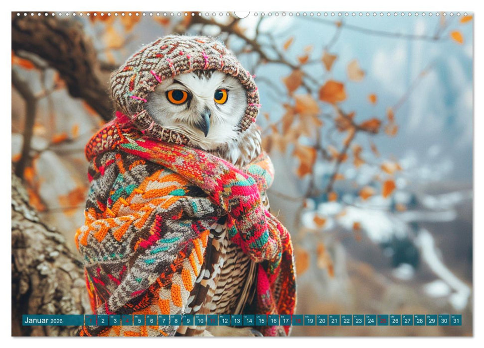 Eulen-Style. Noble Trendsetter (CALVENDO Premium Wandkalender 2026)