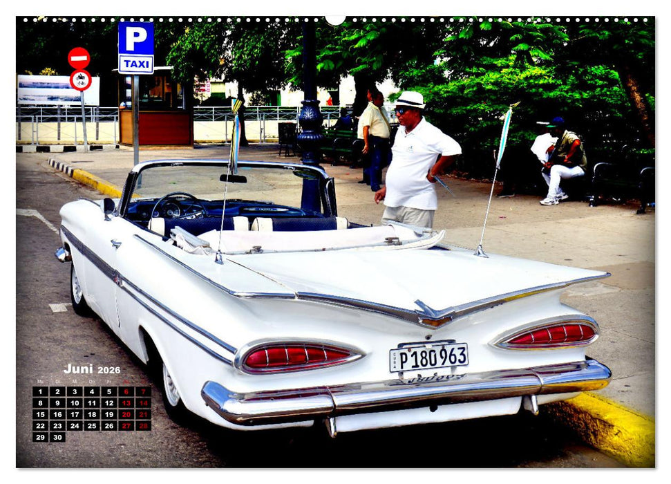 Ganz in Weiß - Elegante Oldtimer der Fünfziger Jahre (CALVENDO Wandkalender 2026)