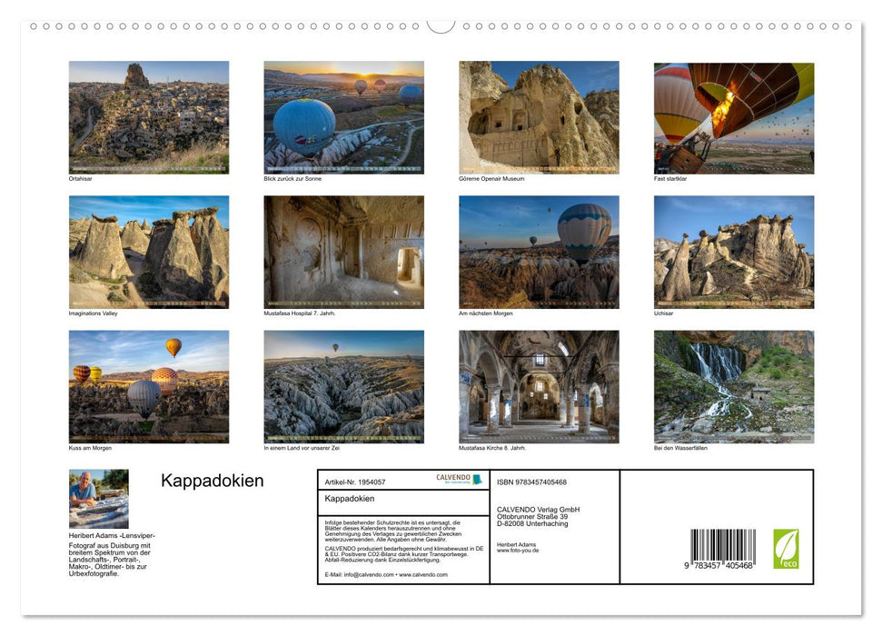 Kappadokien (CALVENDO Premium Wandkalender 2026)