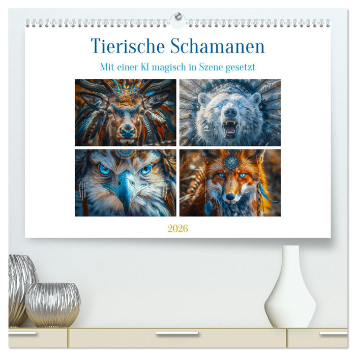 Tierische Schamanen (CALVENDO Premium Wandkalender 2026)