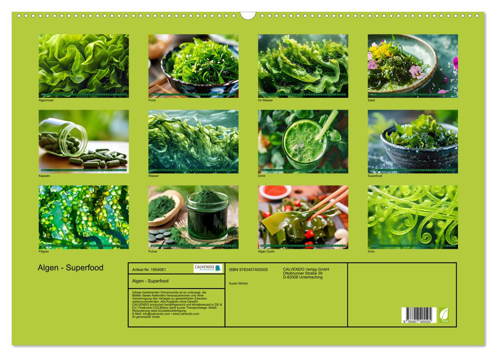 Algen - Superfood (CALVENDO Wandkalender 2026)