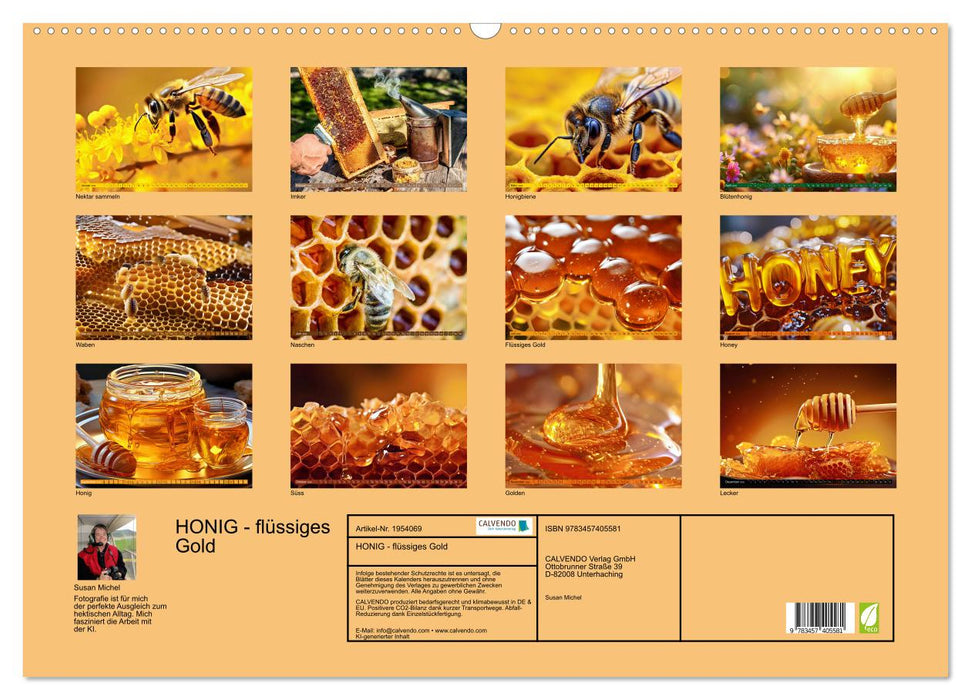 HONIG - flüssiges Gold (CALVENDO Wandkalender 2026)