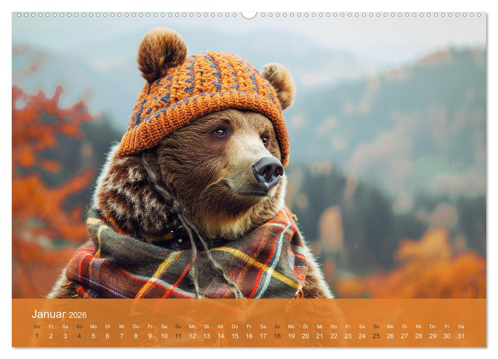 Bärige Noblesse im modischen Portrait. Eleganz und Klasse (CALVENDO Wandkalender 2026)