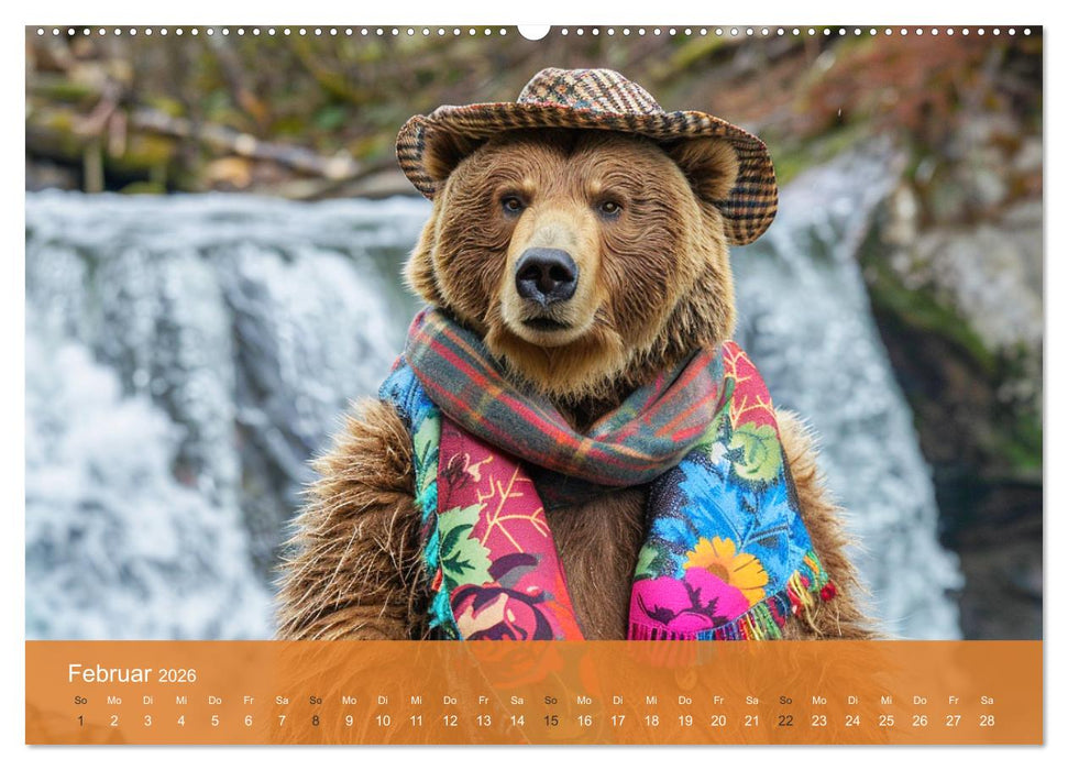 Bärige Noblesse im modischen Portrait. Eleganz und Klasse (CALVENDO Wandkalender 2026)