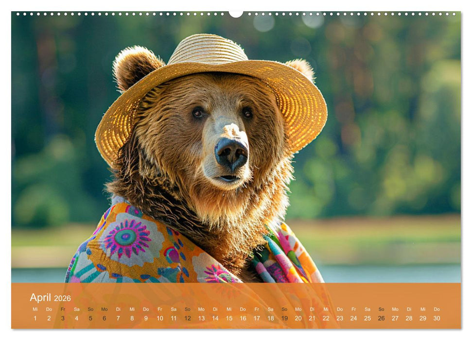 Bärige Noblesse im modischen Portrait. Eleganz und Klasse (CALVENDO Wandkalender 2026)