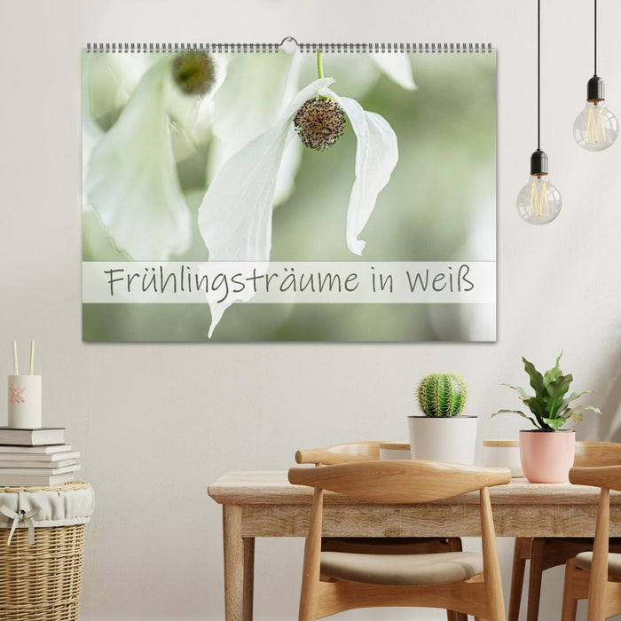 Frühlingsträume in Weiß (CALVENDO Wandkalender 2026)