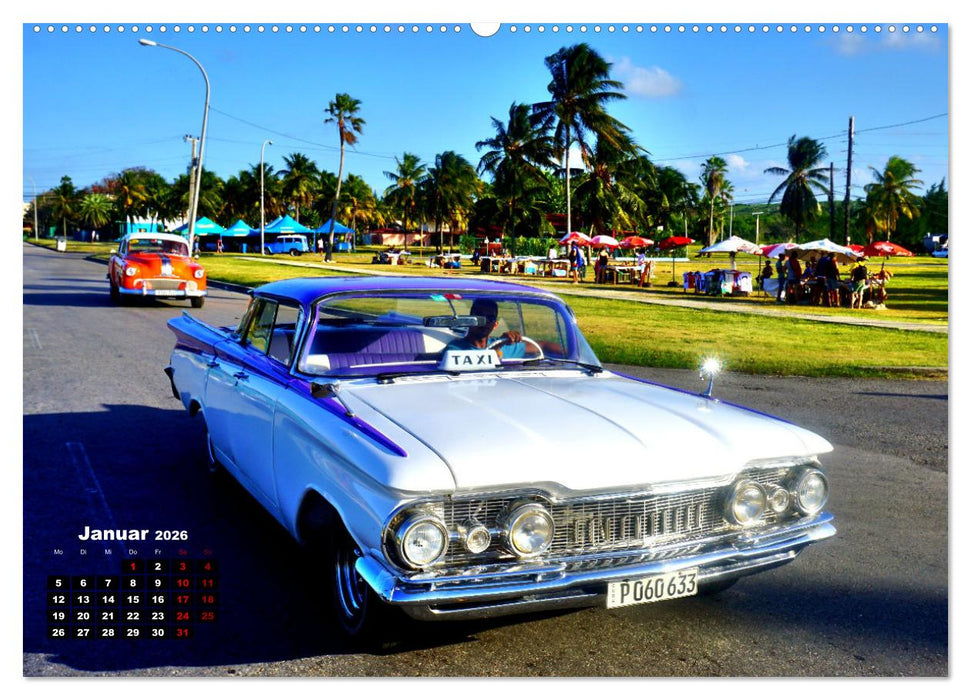 Ganz in Weiß - Elegante Oldtimer der Fünfziger Jahre (CALVENDO Premium Wandkalender 2026)