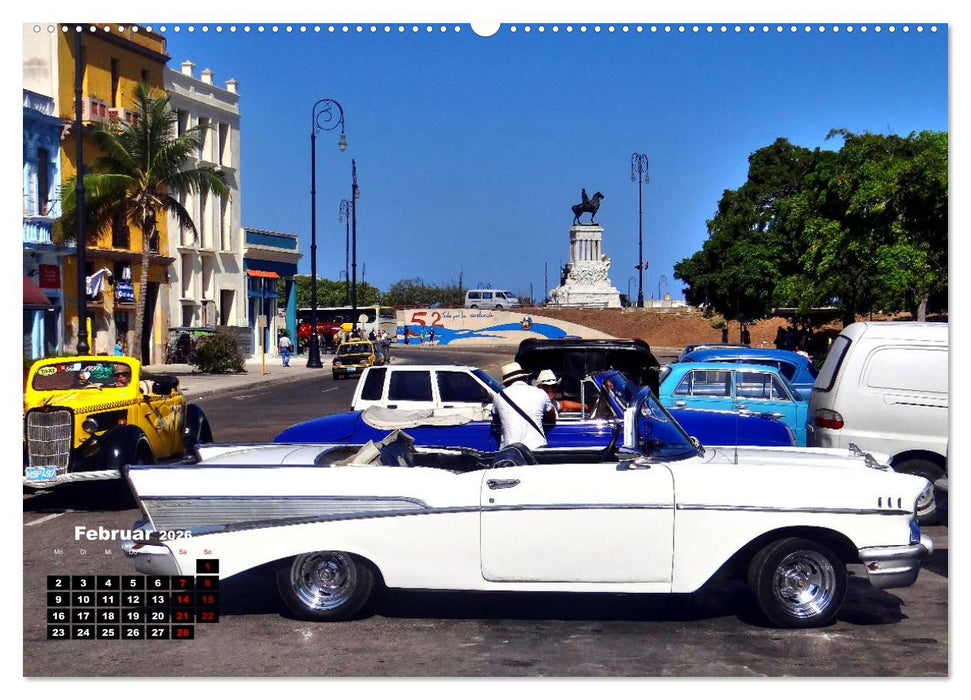 Ganz in Weiß - Elegante Oldtimer der Fünfziger Jahre (CALVENDO Premium Wandkalender 2026)