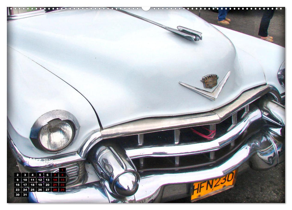 Ganz in Weiß - Elegante Oldtimer der Fünfziger Jahre (CALVENDO Premium Wandkalender 2026)