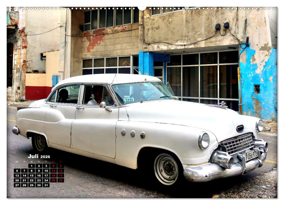 Ganz in Weiß - Elegante Oldtimer der Fünfziger Jahre (CALVENDO Premium Wandkalender 2026)