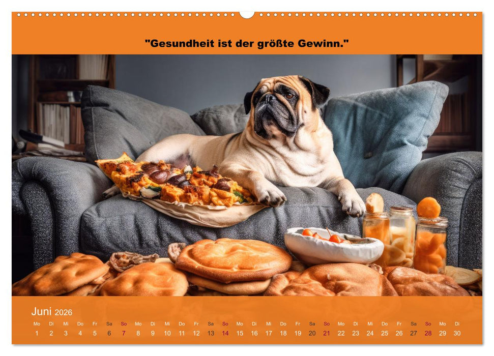 Der tierisch lustige Abnehmkalender (CALVENDO Premium Wandkalender 2026)
