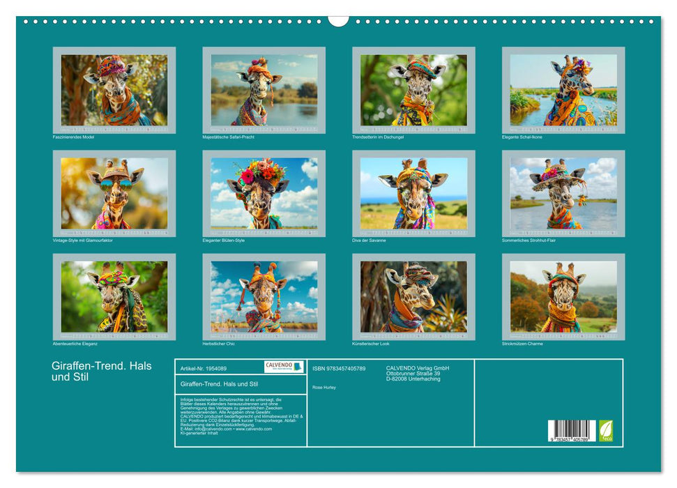 Giraffen-Trend. Hals und Stil (CALVENDO Wandkalender 2026)