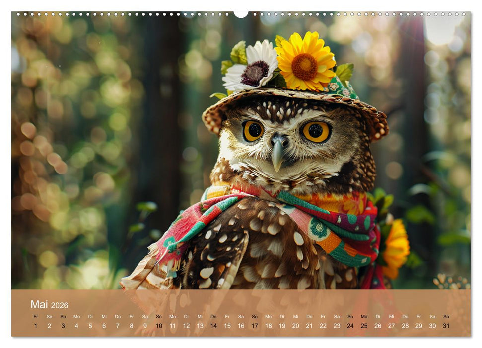 Waldtiere mit Stil. Tierische Trendsetter in der Natur (CALVENDO Premium Wandkalender 2026)