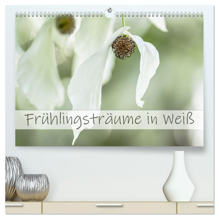 Frühlingsträume in Weiß (CALVENDO Premium Wandkalender 2026)