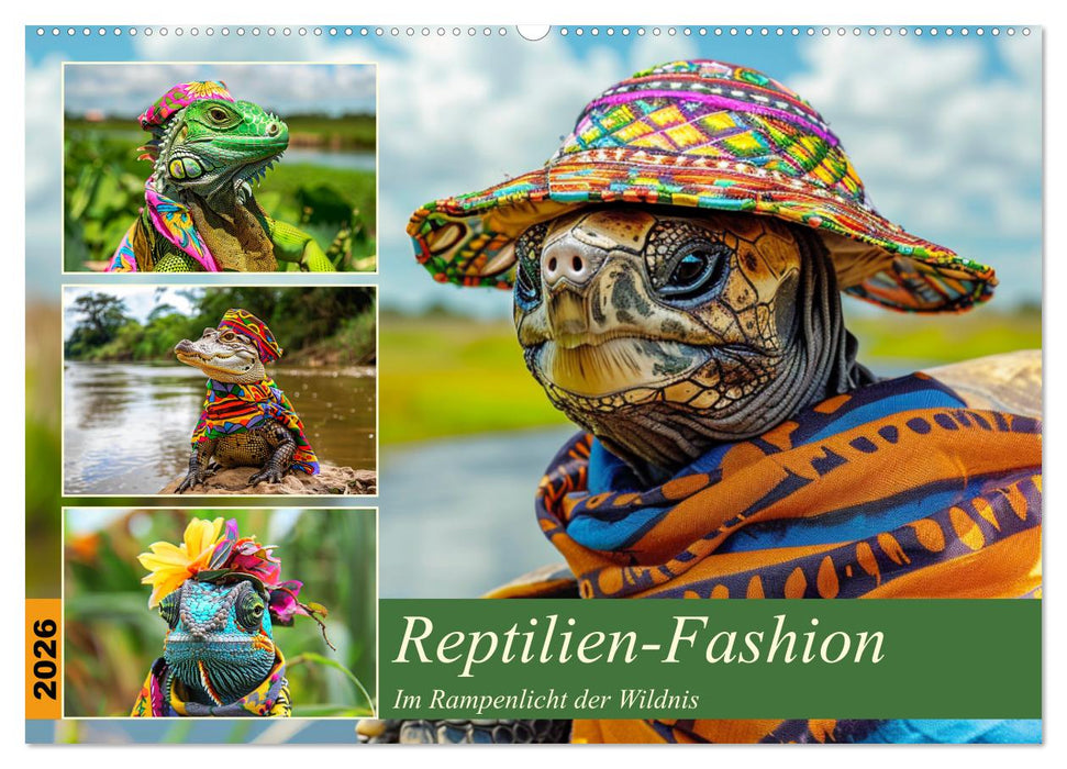 Reptilien-Fashion. Im Rampenlicht der Wildnis (CALVENDO Wandkalender 2026)
