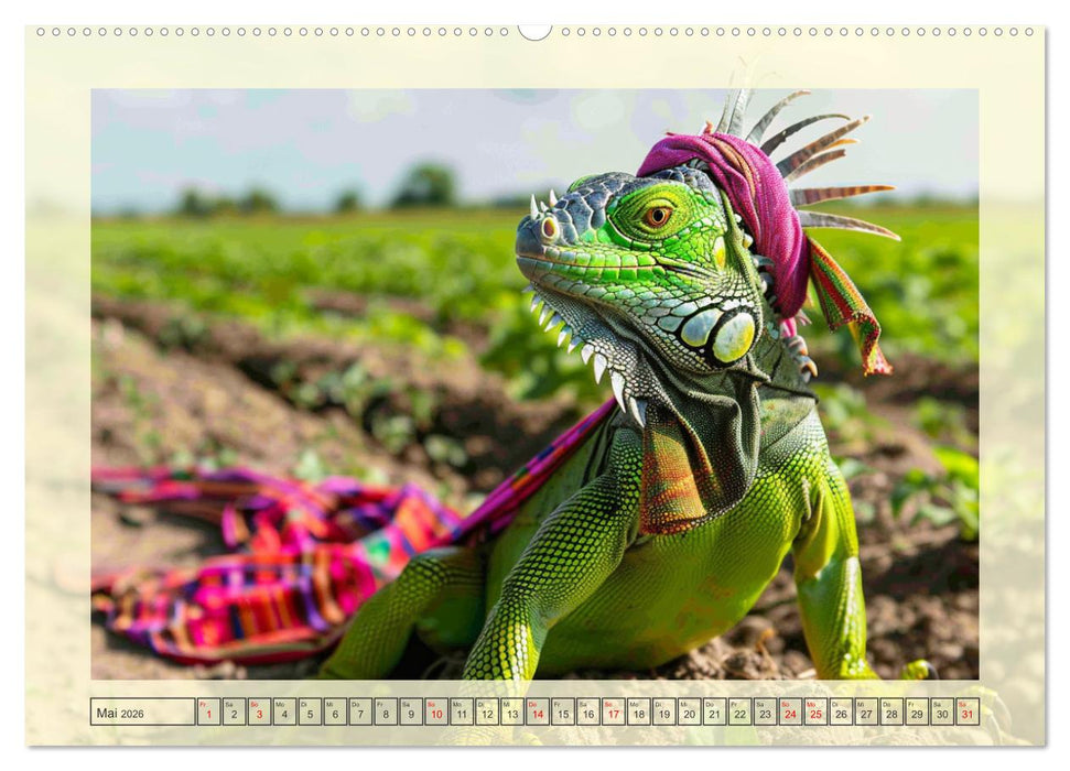 Reptilien-Fashion. Im Rampenlicht der Wildnis (CALVENDO Wandkalender 2026)