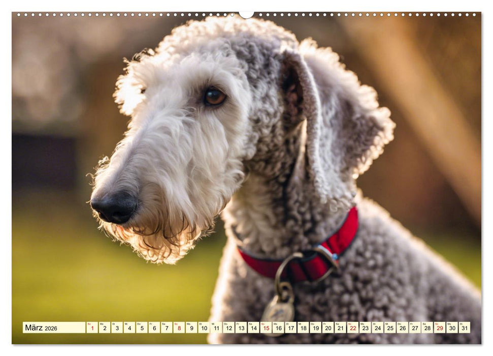 Bedlington Terrier - Hunde im Schafspelz (CALVENDO Wandkalender 2026)