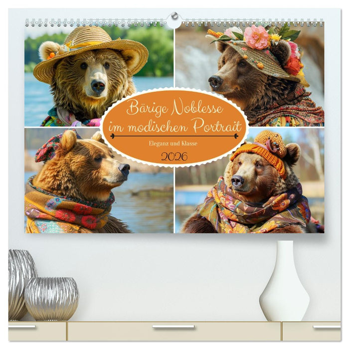 Bärige Noblesse im modischen Portrait. Eleganz und Klasse (CALVENDO Premium Wandkalender 2026)