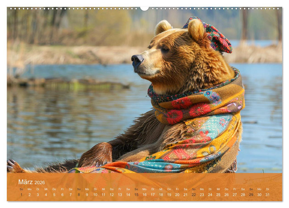 Bärige Noblesse im modischen Portrait. Eleganz und Klasse (CALVENDO Premium Wandkalender 2026)