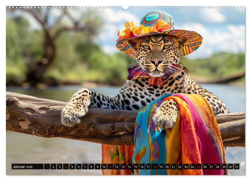 Savannen-Style. Stilvoller Raubkatzen-Chic (CALVENDO Wandkalender 2026)