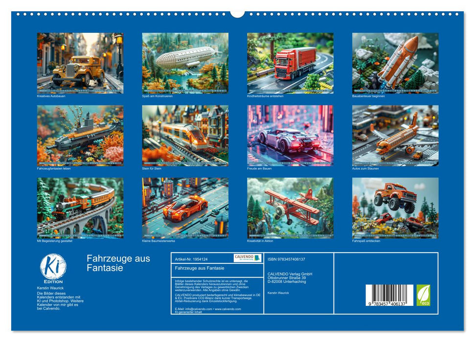 Fahrzeuge aus Fantasie (CALVENDO Premium Wandkalender 2026)