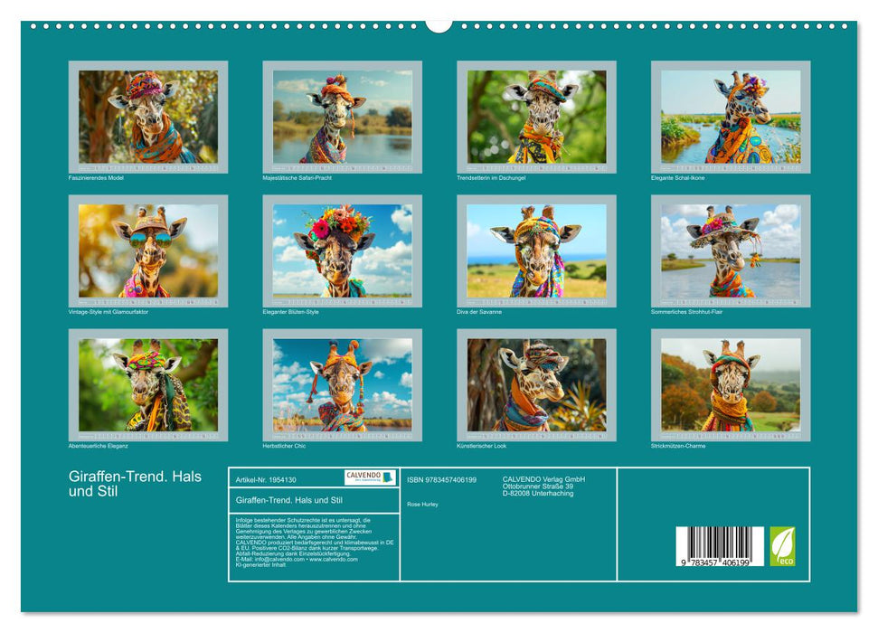 Giraffen-Trend. Hals und Stil (CALVENDO Premium Wandkalender 2026)