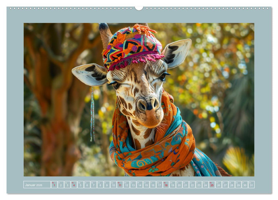 Giraffen-Trend. Hals und Stil (CALVENDO Premium Wandkalender 2026)