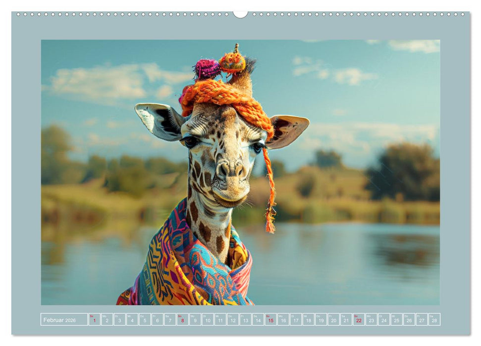 Giraffen-Trend. Hals und Stil (CALVENDO Premium Wandkalender 2026)