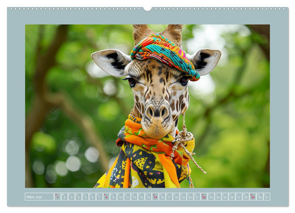 Giraffen-Trend. Hals und Stil (CALVENDO Premium Wandkalender 2026)