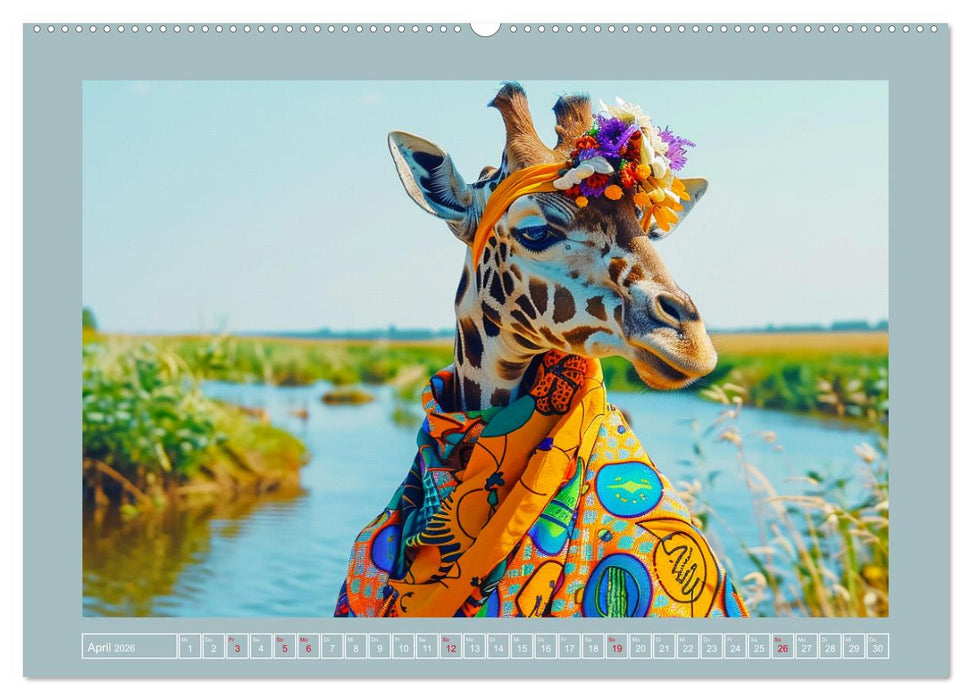 Giraffen-Trend. Hals und Stil (CALVENDO Premium Wandkalender 2026)