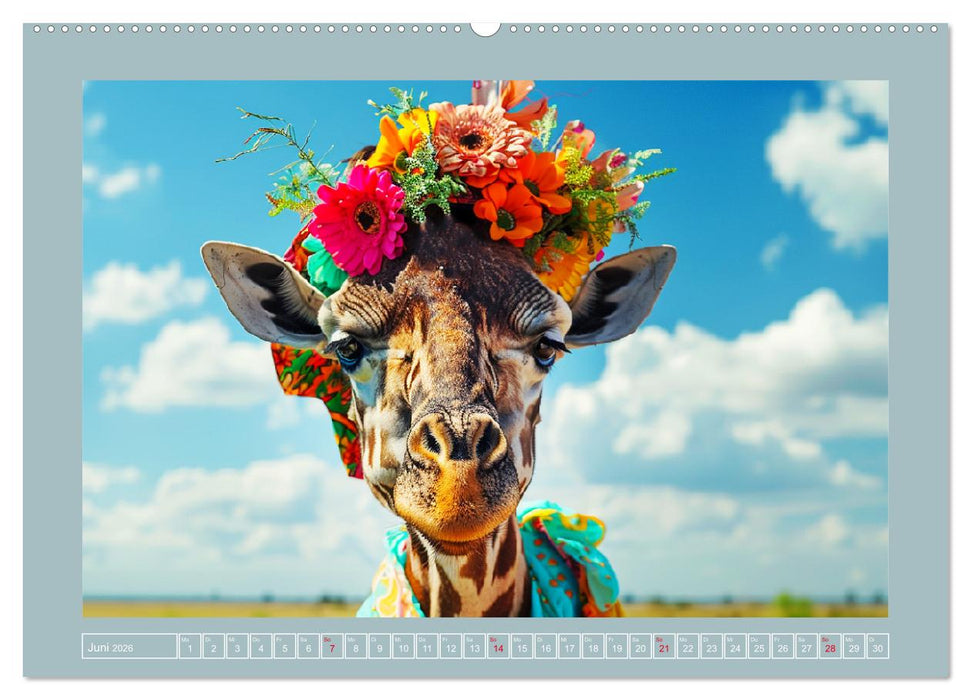 Giraffen-Trend. Hals und Stil (CALVENDO Premium Wandkalender 2026)