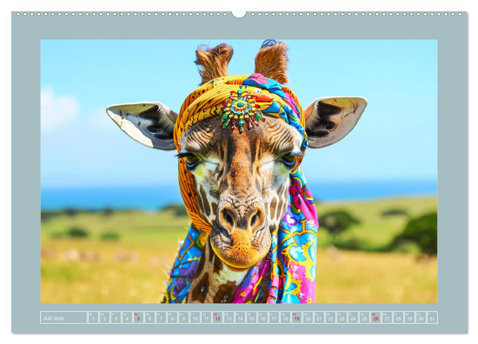 Giraffen-Trend. Hals und Stil (CALVENDO Premium Wandkalender 2026)