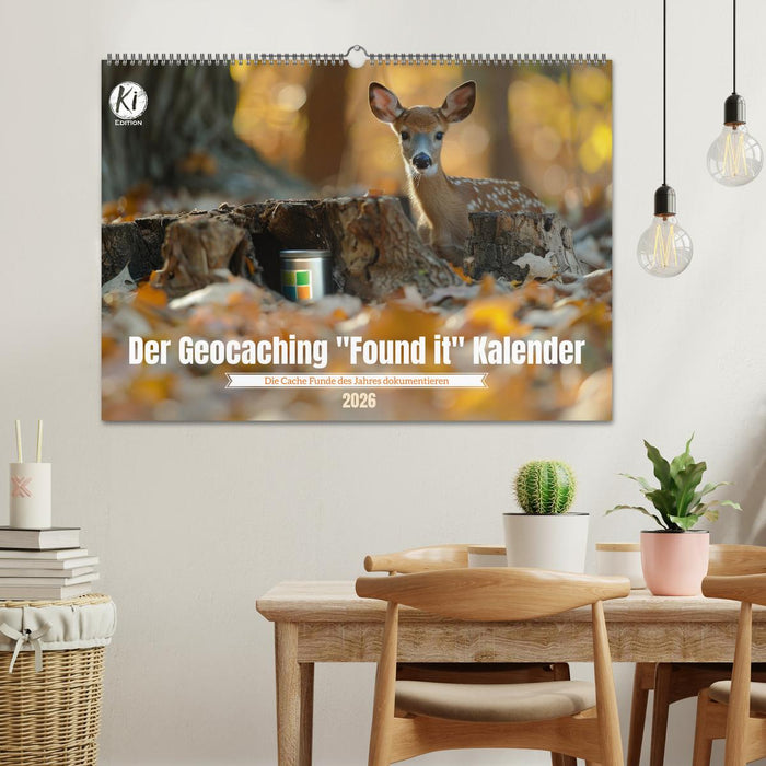 Der Geocaching Found it Kalender (CALVENDO Wandkalender 2026)